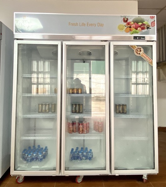 Tủ làm mát bằng không khí (tủ trưng bày 3 cửa) - Tủ Lạnh Công Nghiệp Bông Tuyết Việt Nam - Công Ty TNHH Điện Lạnh Bông Tuyết Việt Nam